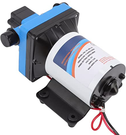 YDuupxe 12V RV Water Pump, Iron Plate Self Priming Water Pump with Low Noise, 10.6L Per Minute for RV, Yacht and Household Supply (42 Series)