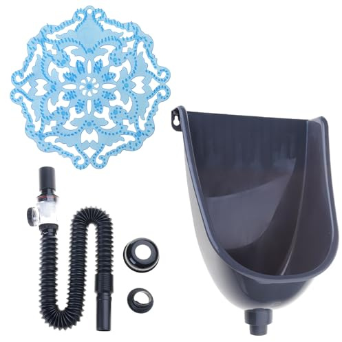 Support mural pour urinoir sans rinçage : compact sans eau pour salle de bain intérieur/extérieur, urinoir mural pour toilettes publiques