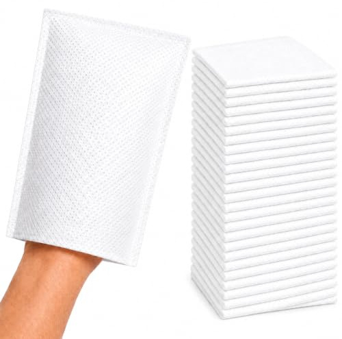 Einweg Waschlappen 3D mit Noppen, Einmalwaschlappen, Waschhandschuh (Classic, 100 Stück)