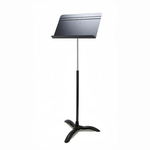 Hellery Adjustable Music Stand Conductor Stand Orchestra Stand Sheet Holder with Wide for Organized Scores Suitable for, Long Single Pole Aluminum Plate Table Standing 120-175cm
