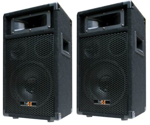 E-Lektron 2X 400W DJ Party Lautsprecher Boxen Paar - 8 Bass PW20
