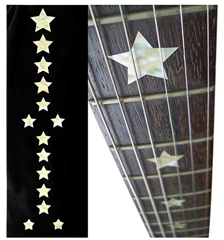 Inlay Sticker Griffbrett Position Marker für Gitarren & Bass – Everly Brothers Stars - Weiß Perle