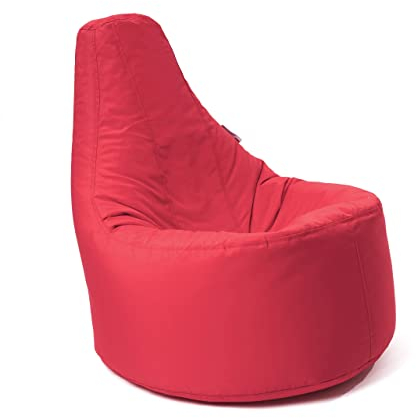 MaxiBean Bean Bag Chair Gaming indoor Outdoor Weather Resistant - Perfect for Home, Garden, Living Room Lounge - Adult, teenager Big Recliner BeanBag Chairs with Filling Beans Included - Red
