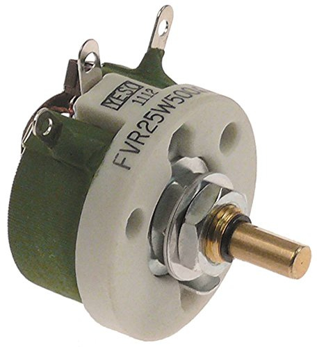 Cookmax Potentiometer FVR25W für 222004, 222005 500Ohm 12,8mm Drehwinkel 320° Kabel 150mm Achse 6mm 25W 230V