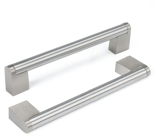 Goldenwarm LSJ14BSS160 - Maniglie per mobili da cucina, in acciaio inox, colore argento, 1 pezzo