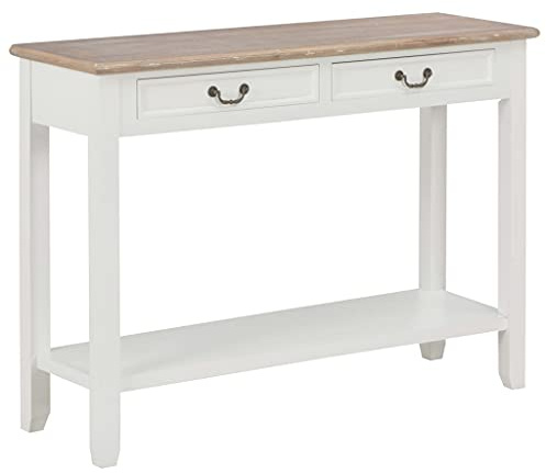 vidaXL Konsolentisch Weiß 110 x 35 x 80 cm Holz