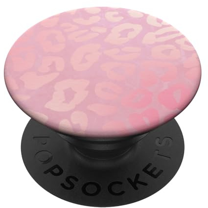 Light Pink Leopard Print Cheetah Phone Pop Up Holder Button PopSockets Adhesive PopGrip