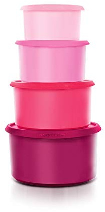 TupperwareOne Touch Topper Dose 4er Set lila pink