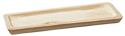 Cepewa Dekoschale Holzteller Paulownia-Holz Schale Tischdekoration 50 cm (1 x Dekoschale 50cm)