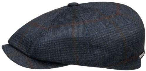 Stetson Hatteras Cashmere Check Flatcap Handgefertigt Made in Germany Herren Herbst Winter