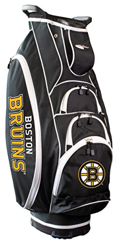 Team Golf NHL Boston Bruins Albatross Golf Bag Lightweight, 10-Way Club Divider, Spring Action Stand, Insulated Cooler Pocket, Velcro Glove and Umbrella Holder & Lift Assist Handles