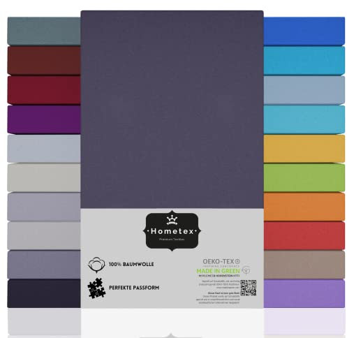 Spannbettlaken Spannbetttuch | Bettlaken aus 100% Baumwolle Jersey | 140-160x200 cm Petrol | Oeko-TEX® Made IN Green | Markenqualität