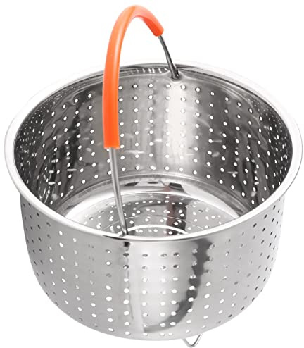 Lobamop Dampfgarer Edelstahl Schnell Topf mit Silikon Beschichtetem Robuster Dampf Korb
