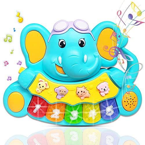 AMLGBTOP Piano Juguetes para Niños 1 Año Teclado para Piano Luces Músical Juguetes Bebés 6-12-18 Meses Cumpleaños Regalos para Bebés 1 2 Años Niños Niñas