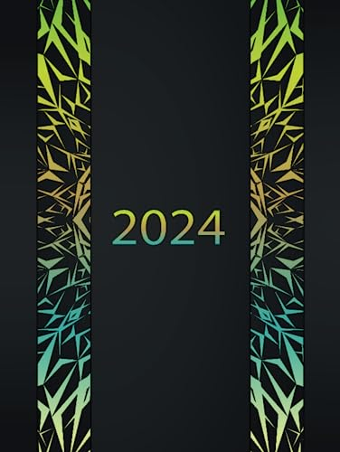 Wochenplaner 2024 A4: Groß Format Kalendbuch und Termiplan mit Uhrzeit, 1 Woche für 2 Seiten,12 Monate, Jahreskalender Buch