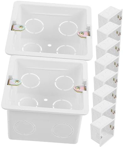 Homoyoyo 10pezzi Scatola Di Presa Muro Tipo in Pvc Scatola Di Giunzione Nascosta in Plastica Scatole Di Presa Incassate