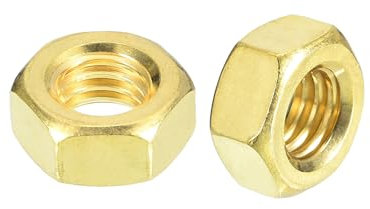 METALLIXITY Dadi Esagonali (M8x1.25mm) 10Pz, Dadi Esagonali a Filettatura Grossa in Ottone Viti di Fissaggio - Macchinari di Riparazione Domestica Fai da Te