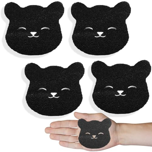 FunnAura 4PCS Washing Machine Pet Hair Catcher, Reusable Lint Remover for Removing Wool Cotton Laundry Cleaning Tool (Black)
