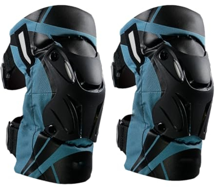 Motorrad-Knieschoner, Ellenbogenschoner, Motocros-Knieschoner, Schienbeinschoner, Zahnräder, Paintball, Skaten, Rennen, Reiten, K01-3, polarblau, Einheitsgröße