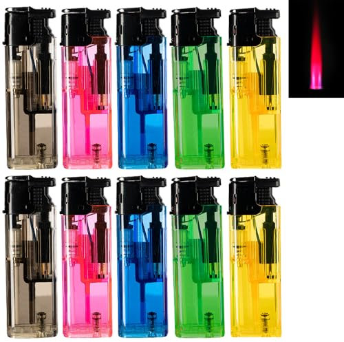 Turbo Sturmfeuerzeug Kapak Transparent Turboflamme Gas Feuerzeug Jet Flame Turbofeuerzeug mit Schutzdeckel (10)