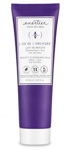 Lait Démaquillant Visage Hydratant – Démaquillant Yeux et Visage à l'Orchidée, Karité et Centella – Nettoyant Doux pour Peaux Sèches et Sensibles – Fabriqué en France – 150 ml