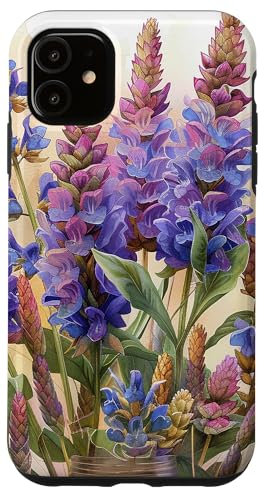 iPhone 11 Anise Hyssop Bouquet Floral Pastel Colors Graphic Case