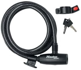 MasterLock Kabelschloss, geflochtener Stahl, 1,8m 10mm