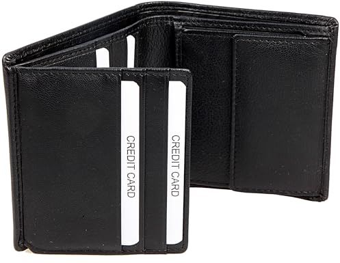 Hans Kniebes Herren Geldbörse Leder - Männer Geldbeutel RFID Schutz - Portemonnaie Herren Querformat - Nappa Leder Wallet - Brieftasche mit Münzfach 7 Kartenfächer 2 Ausweisfächer 2 Scheinfächer