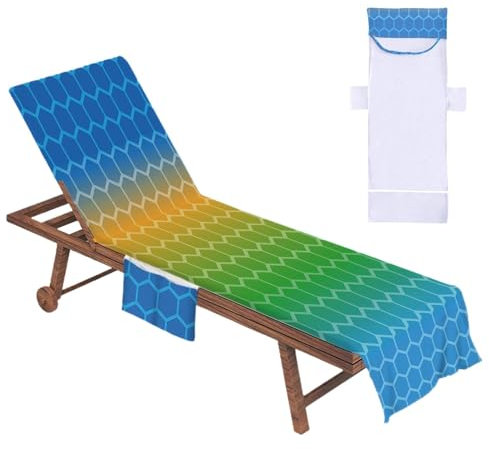 Copertura per poltrona da spiaggia, coprisedia da esterni, a righe, unica copertura per chaise longue, copertura per sedia a sdraio, lavabile in lavatrice, per esterni