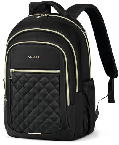 YULEEE Laptop Backpack Women 15.6 Inch, Large Lightweight Rucksack for Work, Business Travel & College, Stylish Women’s Backpack with Laptop Compartment