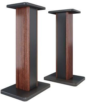 Kinevortex Supporto per altoparlanti da 70 cm, in stile retrò, altamente di supporto, con venature del legno, staffa per soundbar sotto la TV, per home theater, con funzione di sintonizzazione con