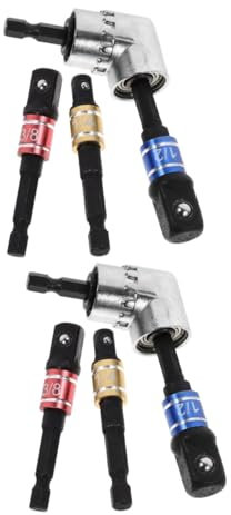 NUOBESTY 1 Set Flex Drill Bit Extension Driver Durable Right Angle Adapter Tool to Head Drill Accessory for Home Workshop and Construction Use