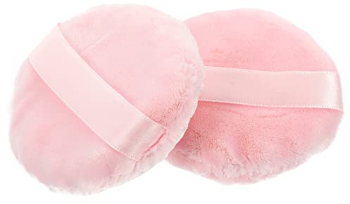 OATIPHO Aplicadores de Maquillaje Rostro Esponjas de Algodón Rosa 2 Piezas Fáciles de Limpiar para Uso en Casa y Viaje