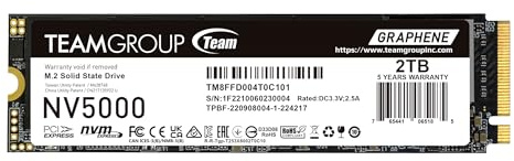 Team Group Nv5000 - Ssd - 2 Tb - Intern - M.2 2280 - Pcie 4.0 X4 (nvme)