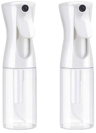 GXGM 2 botellas de Spray Agua Pelo,200ml Fina Niebla Pulverizador Continuo,Pulverizador Agua Peluqueria,Frascos de Spray Vacio para Peinado,Plantas,Mascotas,Limpieza (Blanco)