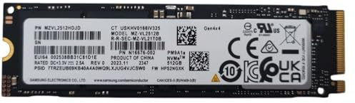 Samsung SSD 512 GB PM9A1a PCIe Gen 4.0 x4 M.2 PCI-e NVME interno unità a stato solido, fattore di forma 2280 chiave M, compatibile con laptop desktop Gen4, MZ-VL2512B, fino a 6900MB/s - OEM BULK