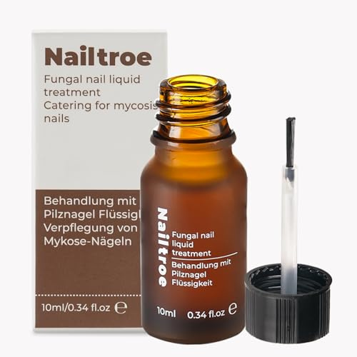 Fungal Nail Treatment Liquid Nailtroe Nail Fungus Treatment for Toenail & Fingernail, Fast-Absorbing Toe Nail Fungal Treatment, Natural Antifungal Formula, Mild & Non-Irritating, 10ml