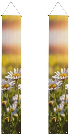 Veranda-Banner mit wildem weißen Gänseblümchen-Druck, Outdoor-Banner, Thanksgiving-Dekorationen, für alle Feiern