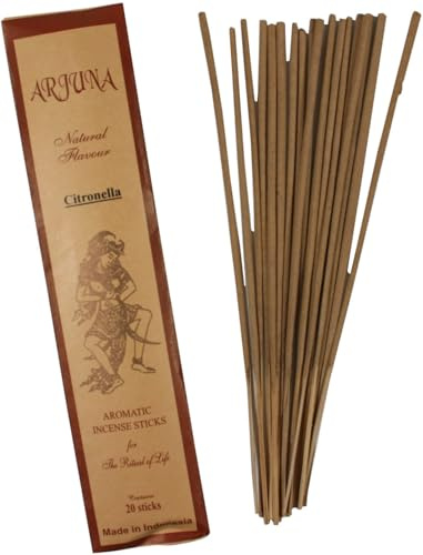 Arjuna Räucherstäbchen, Balinesische Räuchermischung, Lovely Citronella | Exotischer Duft, ideal für Yoga und Meditation, 25 g, Brenndauer ca. 30 min, traditionell aus Bali