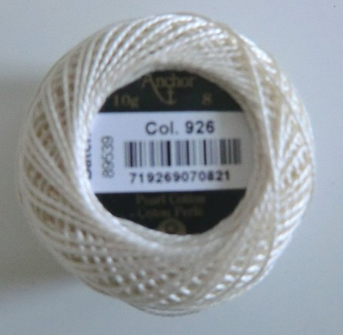 Anchor Perlgarn Nr.8 10g ELFENBEIN Acryl Yarn