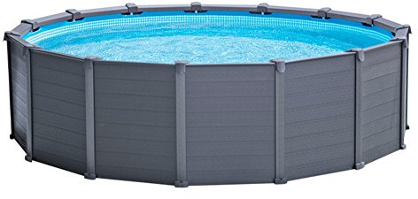 Intex 28382 Kit Piscine avec Panneau Graphite 4,78 m X 1,24 m