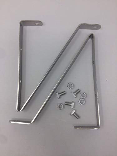 Elloughton Greenhouses Shelf Brackets 6 Wide - Two Stainless Steel Brackets with Standard Greenhouse Cropped Nuts & Bolts