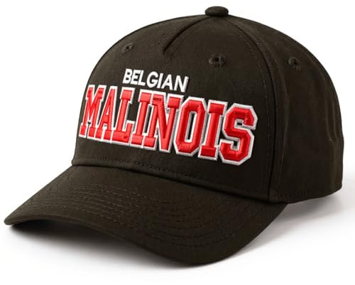 Siviwonder 5-Panel Baseballcap Herren Belgian Malinois, Belgischer Schäferhund Bestickt schwarz, gebogener Schirm, Unisex Kappe, veredelt in Waiblingen, nachhaltig Hundesport K9 Geschenk
