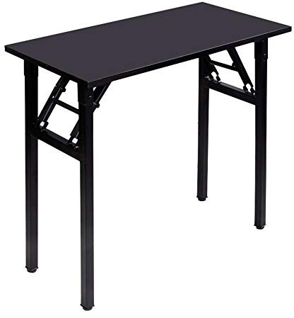 sogesfurniture, BHEU-AC5CB-8040 - Scrivania piccola pieghevole, 80 x 40 cm, per computer, ufficio, tavolo da pranzo, tavolo da lavoro, pieghevole, per la casa, l’ufficio, picknick, nero