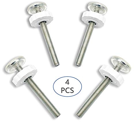 4 Pcs BarrièRe SéCurité Enfant M10 Tige FiletéE, Pour BarrièRe BéBé Ou Animal De Compagnie Stair Gate Tendeur Vis Stair Gate Escalier Extension Lead Screw Rods Kit De Vis（Blanc）