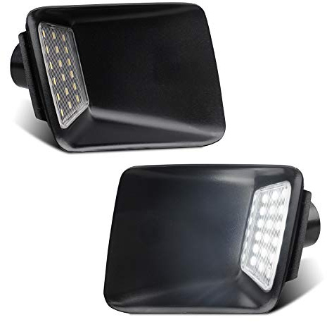 NDRUSH LED License Plate Light Tag Lamp Assembly Compatible with 2004-2012 Chevy Colorado GMC Canyon Pickup, 6000K White, Pack of 2