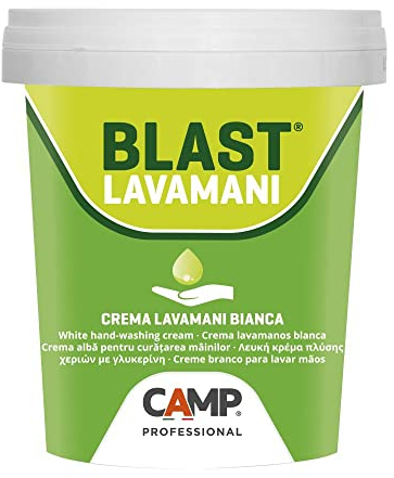 CAMP BLAST Crema Lavamani Bianca, con Abrasivi Naturali, per Sporchi Difficili, con Glicerina, 1000 ml