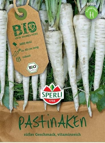 Sperli BIO Pastinakensamen 81964 für 200 Pflanzen– Süßlich schmeckende Pastinake, ideal für Gemüsebeet, reich an Vitaminen & Mineralstoffen, einfache Anzucht, Gemüsesamen