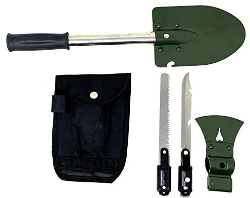Seilershop Camping Set Survival Militär Klapp Spaten Säge Messer Machete Axt 53cm