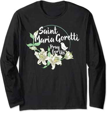 St. Maria Goretti Reinheit Katholische Heilige Lilie Symbol Langarmshirt